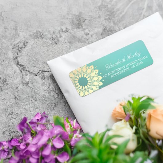 Yoga Studio Meditation Instructor Golden Mandala Etiket