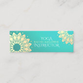 Yoga Studio Meditation Instructor Golden Mandala Mini Visitekaartje (Voorkant)