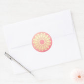 Yoga Studio Meditation Instructor Golden Mandala Ronde Sticker (Envelop)