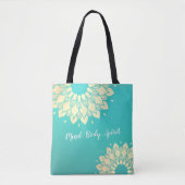 Yoga Studio Meditation Instructor Golden Mandala Tote Bag (Voorkant)