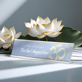 Yoga Studio Meditation Instructor Life Coach om Bureau Naambordje