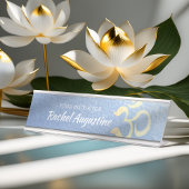 Yoga Studio Meditation Instructor Life Coach om Bureau Naambordje