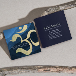 Yoga Studio Meditation Instructor Life Coach OM Sq Vierkante Visitekaartje