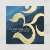 Yoga Studio Meditation Instructor Life Coach OM Sq Vierkante Visitekaartje (Voorkant)