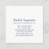 Yoga Studio Meditation Instructor Life Coach om Vierkante Visitekaartje (Achterkant)