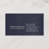 Yoga Studio Meditation Instructor Life Coach om Visitekaartje (Achterkant)