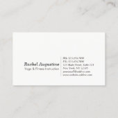 Yoga Studio Meditation Instructor Life Coach om Visitekaartje (Achterkant)