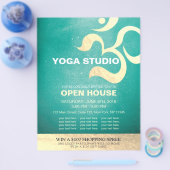 Yoga Studio Meditation Instructor Om Open House Flyer (Enkel)