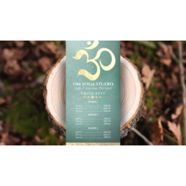 Yoga Studio Meditation Instructor om Prijslijst Reclamekaart