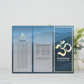 Yoga Studio Meditation Instructor OM Sign Tri Fold (Staand voorkant)