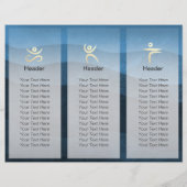 Yoga Studio Meditation Instructor OM Sign Tri Fold (Achterkant)