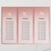 Yoga Studio Meditation Instructor OM Sign Tri Fold (Achterkant)