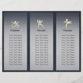 Yoga Studio Meditation Instructor OM Sign Tri Fold (Achterkant)