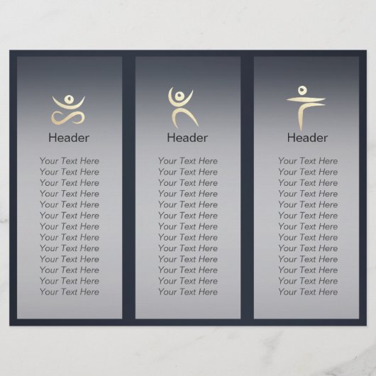 Yoga Studio Meditation Instructor OM Sign Tri Fold (Achterkant)