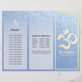 Yoga Studio Meditation Instructor OM Sign Tri Fold (Voorkant)