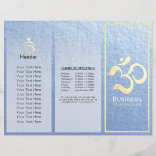 Yoga Studio Meditation Instructor OM Sign Tri Fold