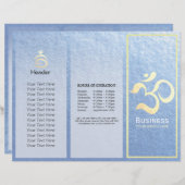 Yoga Studio Meditation Instructor OM Sign Tri Fold (Voorkant / Achterkant)