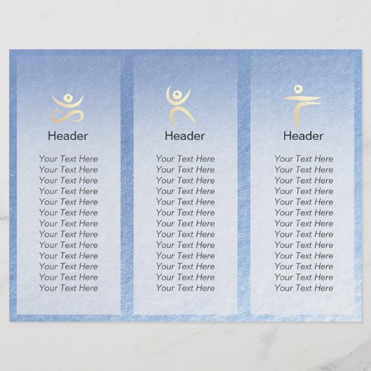 Yoga Studio Meditation Instructor OM Sign Tri Fold (Achterkant)