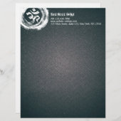 YOGA Studio Meditation Instructor OM & ZEN Symbole Briefhoofd (Voorkant / Achterkant)