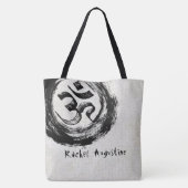 YOGA Studio Meditation Instructor OM & ZEN Symbole Tote Bag (Achterkant)