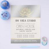 YOGA Studio Meditation Instructor Open House Lotus Flyer (Enkel)