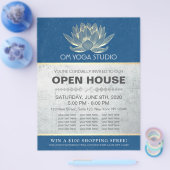 YOGA Studio Meditation Instructor Open House Lotus Flyer (Enkel)
