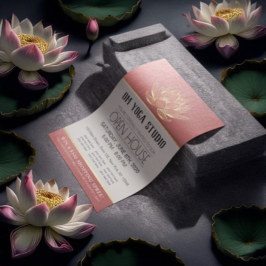YOGA Studio Meditation Instructor Open House Lotus Flyer