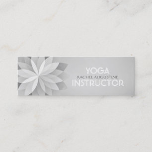 YOGA Studio Meditation Instructor Silver Mandala Mini Visitekaartje