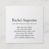 YOGA Studio Meditation Instructor Silver Mandala Vierkante Visitekaartje (Achterkant)