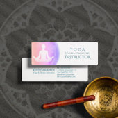 Yoga Studio Meditation Instructor Sukhasana Pose Mini Visitekaartje