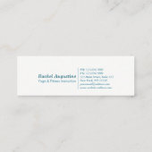 Yoga Studio Meditation Instructor Sukhasana Pose Mini Visitekaartje (Achterkant)