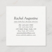 Yoga Studio Meditation Instructor Sukhasana Pose Vierkante Visitekaartje (Achterkant)