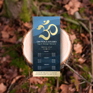 Yoga Studio Meditation Instructor to Price List Ra Reclamekaart
