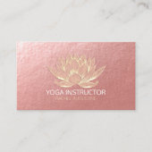 YOGA Studio Meditation Reiki Instructor Gold Lotus Afsprakenkaartje (Voorkant)