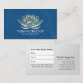 YOGA Studio Meditation Reiki Instructor Gold Lotus Afsprakenkaartje (Voorkant / Achterkant)