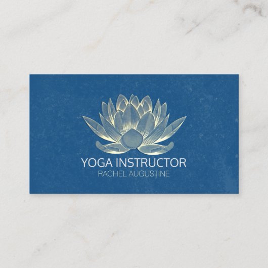 YOGA Studio Meditation Reiki Instructor Gold Lotus Afsprakenkaartje (Voorkant)