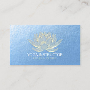 YOGA Studio Meditation Reiki Instructor Gold Lotus Afsprakenkaartje