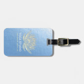 YOGA Studio Meditation Reiki Instructor Gold Lotus Bagagelabel (Voorkant horizontaal)