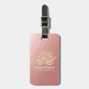 YOGA Studio Meditation Reiki Instructor Gold Lotus Bagagelabel
