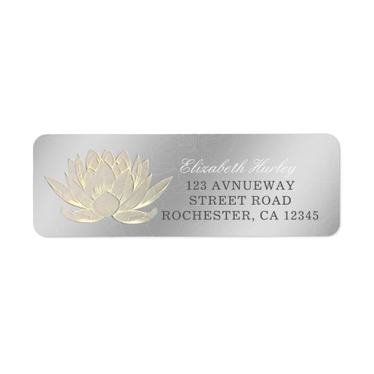 YOGA Studio Meditation Reiki Instructor Gold Lotus Etiket (Voorkant)