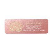 YOGA Studio Meditation Reiki Instructor Gold Lotus Etiket (Voorkant)