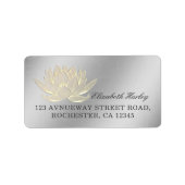 YOGA Studio Meditation Reiki Instructor Gold Lotus Etiket (Voorkant)