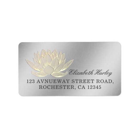 YOGA Studio Meditation Reiki Instructor Gold Lotus Etiket (Voorkant)