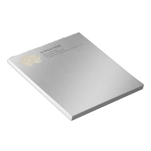 YOGA Studio Meditation Reiki Instructor Gold Lotus Notitieblok (Schuin)