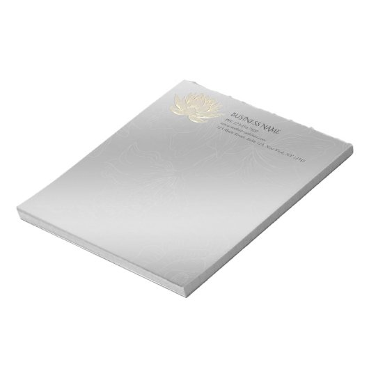 YOGA Studio Meditation Reiki Instructor Gold Lotus Notitieblok (Linkerzijde)