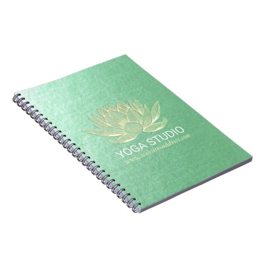 YOGA Studio Meditation Reiki Instructor Gold Lotus Notitieboek (Rechterzijde)