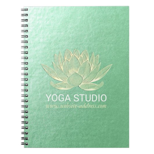 YOGA Studio Meditation Reiki Instructor Gold Lotus Notitieboek (Voorkant)