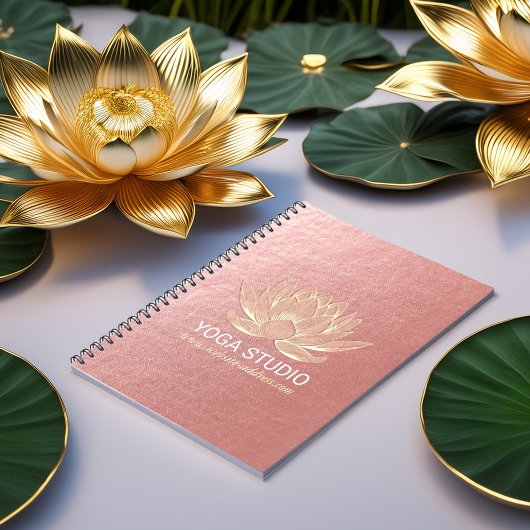 YOGA Studio Meditation Reiki Instructor Gold Lotus Notitieboek