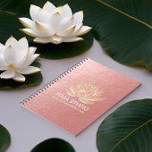 YOGA Studio Meditation Reiki Instructor Gold Lotus Notitieboek