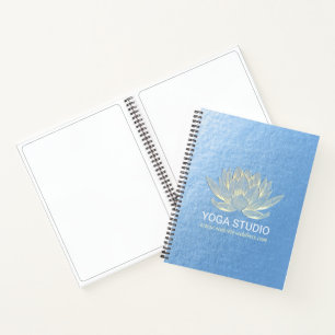 YOGA Studio Meditation Reiki Instructor Gold Lotus Notitieboek